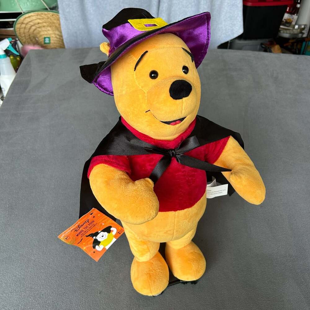 Disney Winnie the Pooh Halloween Greeter Witch Plush With Tag